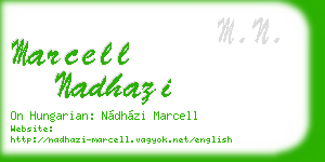 marcell nadhazi business card