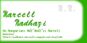 marcell nadhazi business card